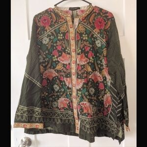 Indian Tunic Army Green L